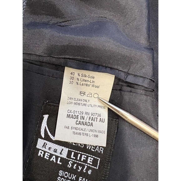 Lauren Ralph Lauren Men's 39R Blue Suit Jacket w/ 3 Buttons & Shoulder Pads - Picture 12 of 13